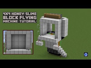 4x4 honey/slime block flying machine door (Tutorial)