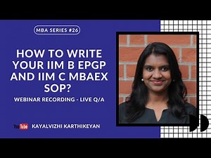 How to write your IIM B EPGP and IIM C MBAEx Statement of Purpose (SoP)?