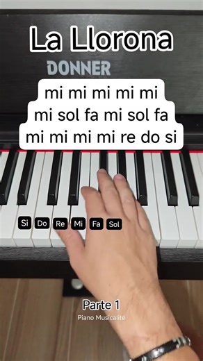 La Llorona | Parte 1 #piano #pianotutorial #pianolesson #short #pianomusicalite | Piano Musicalité