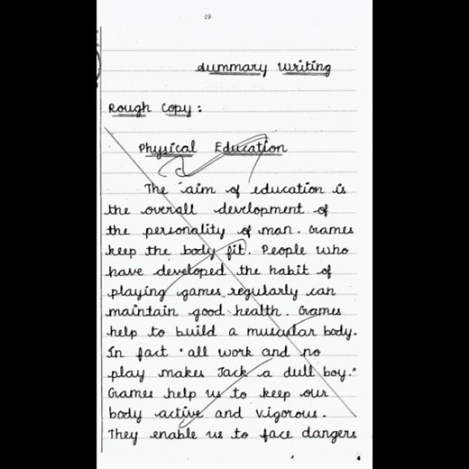 Summary writing 10th and 12th English