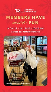 181K views · 312 reactions | Cardmembers, you’re invited to a VIP weekend November 22nd – 24th from 8:30 – 10:30 AM. 朗 Member Mornings are packed with early access shopping, gift card prizes and more! Learn more: https://tjxrupdates.tjxrewards.com/events/ #TJXRewards | Marshalls | Facebook