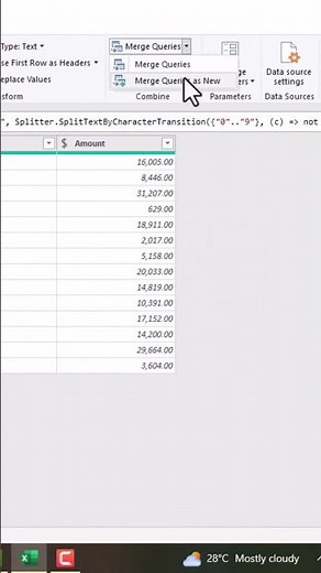 Merge Queries between 2 tables in Power Query