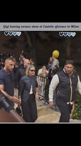 Gigi leaving versace show in milan 💙 | Gigi Hadid Fan Club