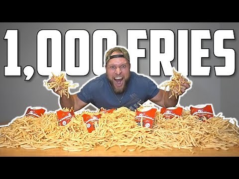 1,000 FRENCH FRY CHALLENGE (mcdonalds french fries eating challenge)