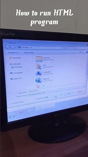 tutorial to save and run html program made in notepad.#computer #programming #html #htmltutorial