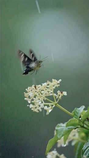 This moth flys like a hummingbird 🤯 #hawkmoth