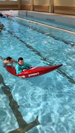 Pool training 🏊‍♂️🛶 #swimmingpool #paddling #canoeslalom #kayaking #kayak | Canoe Slalom Ozolnieki