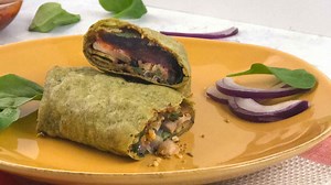 Vegan Veggie Pizza Wrap