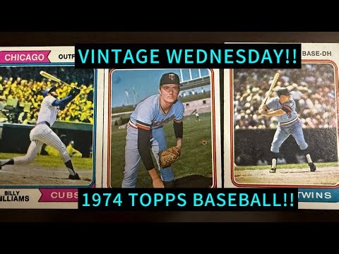 Vintage Wednesday!! A look at 1974 TOPPS Baseball!! Also discuss how to buy and sell Vintage cards!!