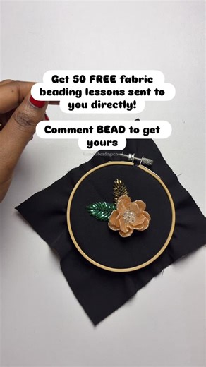 Fabric beading courses on Instagram: "Comment BEAD to get 50 amazing fabric beading tutorials I put together specially. If you would like to improve your beading skills, this is for you!"