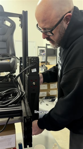 Installing the motion system. These VNM 3DOF actuators are heavy, but this is where the rig really levels up ⚙️ | InsideSimRacing