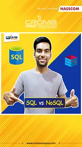 SQL vs NoSQL! For more updates logon to our website: https://bit.ly/3og7SCJ #SQLvsNoSQL #DatabaseWars #SQLWins #NoSQLWins #DataManagement #DatabaseComparison #StructuredQueryLanguage #NonSQL #DataStorage #DatabaseDebate | Croma Campus Pvt. Ltd.