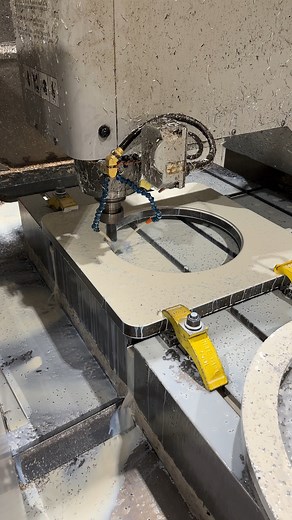 Machining parts in the large Vertical Mill #sawyerfab | Sawyer Fabrication