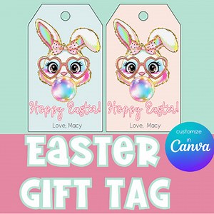 Editable Easter Gift Tags for Students and Coworkers | Easter Craft Tag