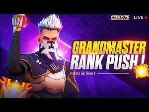 Grandmaster Rank Push Mama 😡 Free Fire Telugu Live - Munna Bhai is Live - Telugu Gaming Live #MBG