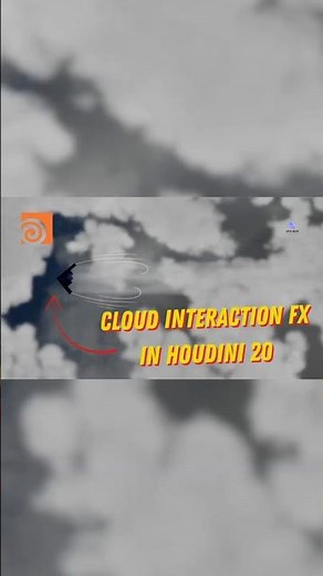 How to Create Clouds + Object Interaction in Houdini #Houdini #VFXTutorial #CloudSimulation