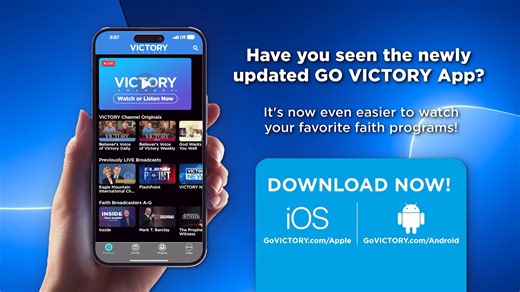 4.7K views · 71 reactions | Watching your favorite faith programs just got even easier with the GoVICTORY App update! That’s right—our app now has a better interface, making it easier for users like you. Be sure to download the app today!  | The Victory Channel | Facebook