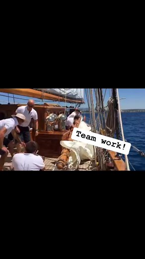 3.4K views · 14 reactions | Getting a topsail aloft on a big schooner is a careful team effort!This is how they coordinate raising it with peak and throat halyards on the 60m Germania Novaskip | Practical Boat Owner | Facebook