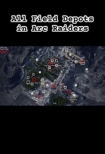Location of all field crates and depots in Arc Raiders #gaming #shorts