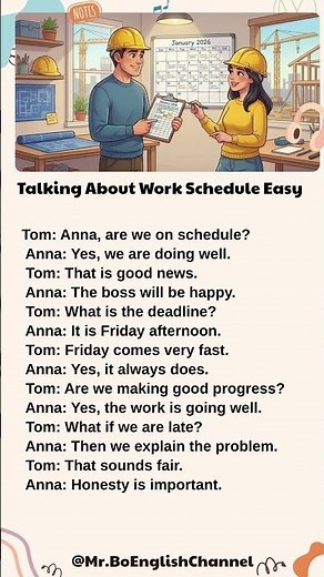 Talking About Work Schedule Easy | Learn English in Daily Life!