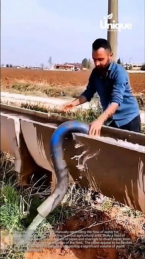 Irrigation system: diverting water to fields