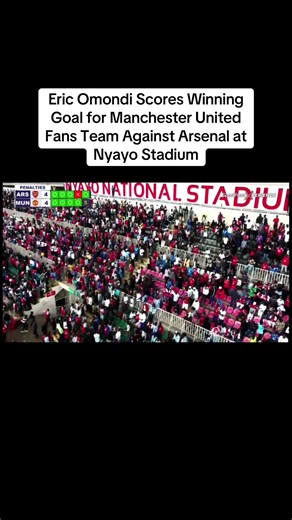 Eric Omondi Scores Winning Goal Man U Fans vs Arsenal Nyayo Stadium