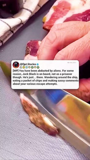 [WP] You have been abducted by aliens. For some reason, Jack Black is on board, not as a prisoner though. He's just... there. Wandering around the ship, eating a packet of chips and making sassy comments about your various escape attempts. (u/croatianspy) #qptstories #redditstories #redditreadings #writingprompts #shortstory #fiction