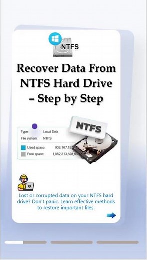 💾 Lost Files on an NTFS Hard Drive? Get Them Back!#ntfs #windowstips
