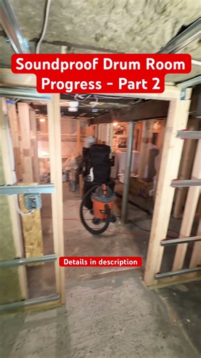 Soundproofing my Drum Studio- Part 2 #drums #soundproof #music