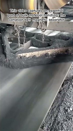 Industrial Magnet: Removing Metal Scrap from Conveyor Belts #Mining #Recycling #Industrial #shorts