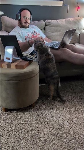 Dorcas Gets Little Head Scratches from Dad