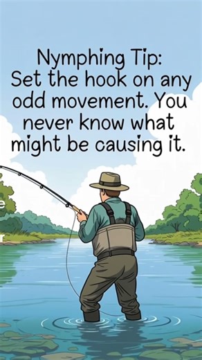 Nymphing Tip: Set the hook on any odd movement. You never know what might be causing it.