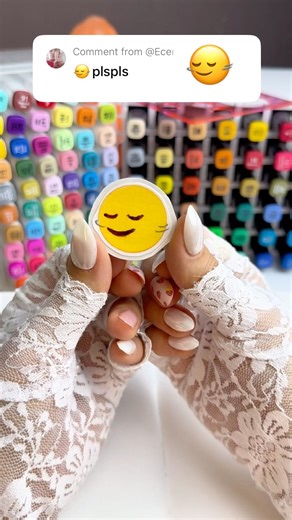 Making the Calm Face Emoji Sticker 😊✨#art #diy #emoji #craft #sticker #drawing #shorts #aesthetic