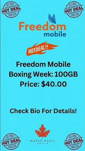 Freedom Mobile Boxing Day Deal #phonedeals #canadadeals