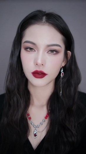 Vampire makeup 🩸. Cr: 266646906 #douyinmakeup #fyp #viral #koreanmakeup #makeup #makeuptutorial