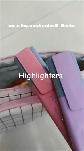 Things to keep in pouch for 6th - 8th graders #backtoschool #fun #stationery #middleschool 💗