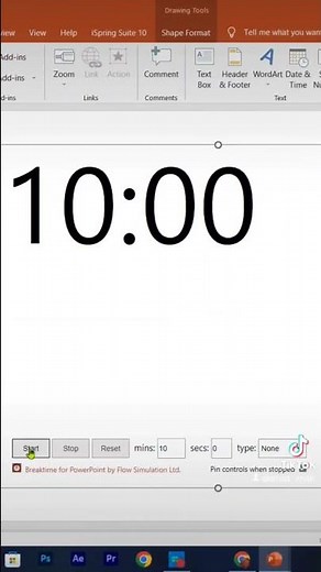 كيفيه عمل عد تنازلي في برنامج البوربوينت🔥 How to Create Timebreak /Countdown in PowerPoint🎗️#shorts