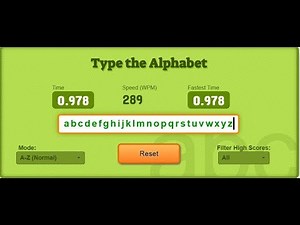 WORLD RECORD ! Typing Alphabets in less than 1 second!