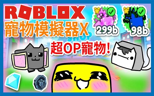 宠物模拟器超超OP宠物!新手开场直接变大佬?外挂人生起飞!Pet Simulator X游戏实况【Roblox | 夜空钻石】