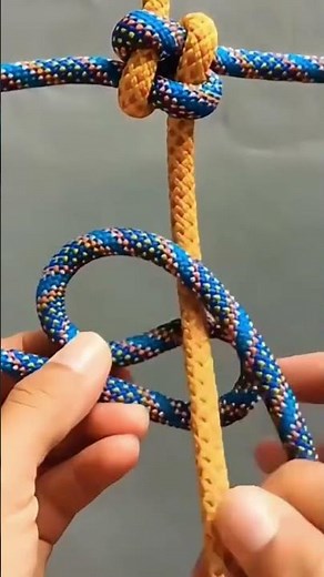 one of the very easy processes of making a net with rope #woodscraft #wood #popular