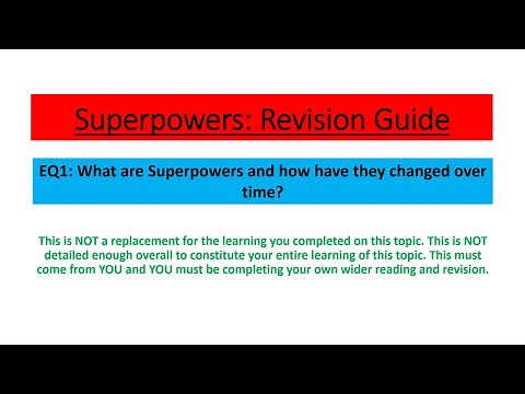 Edexcel A Level Geography - Superpowers EQ1 Revision
