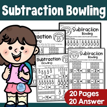 Subtraction Bowling Worksheet | Subtraction With Picture up to 20