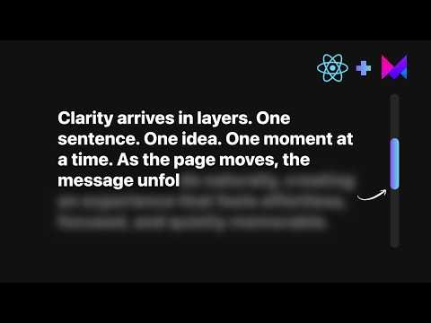 Text Reveal Effect on Scroll using React & Motion