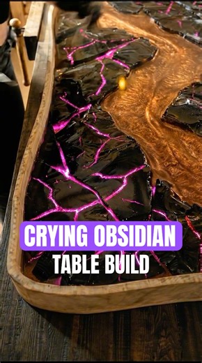 Minecraft Crying Obsidian… as a Real Table?? 🤯 #epoxyresin #satisfying