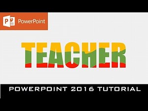 Liquid Text Animation in PowerPoint 2016 Tutorial