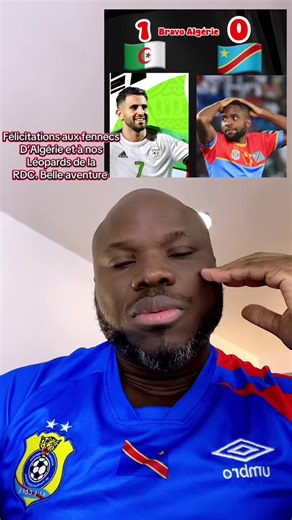 Ma réponse aux algériens pour leur victoire, ils ont largement mérité cette victoire, bravo à eux également bravo à nos léopard, belle aventure et bonne continuation aux fennecs d’Algérie #algerie #algerienne🇩🇿 #rdcongo🇨🇩 #can