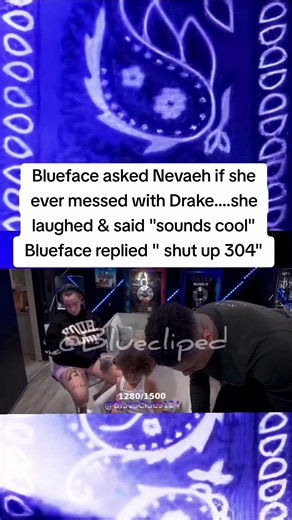 Blueface brought up Drake while talking to Nevaeh on stream 😳📱 He asked her directly if she had ever “messed with Drake,” which immediately got a laugh out of her 👀 Blueface then reacted by telling her to “shut up 304,” keeping the same unfiltered tone the chat is used to seeing from him 😳 The moment quickly turned into mixed reactions as viewers debated whether it was playful teasing or a sharp comment in a heated back-and-forth 🍿 As always, the exchange added another unpredictable layer t