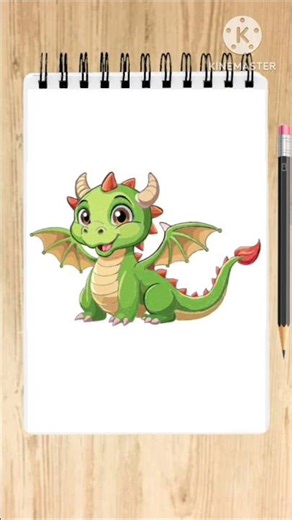 🎬 Title:How to Draw a Baby Dragon for Kids 🐉 Easy & Cute Drawing Tutorial