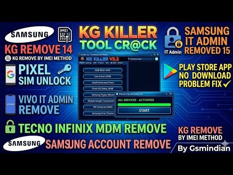 KG KILLER TOOL / Kg remove It admin remove sm account remove Vivo frp remove pixel sim unlock/ #mdm