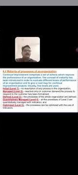 ISO13053 Part1 Clause4.4 Maturity of processes of an organization #maturity #organization